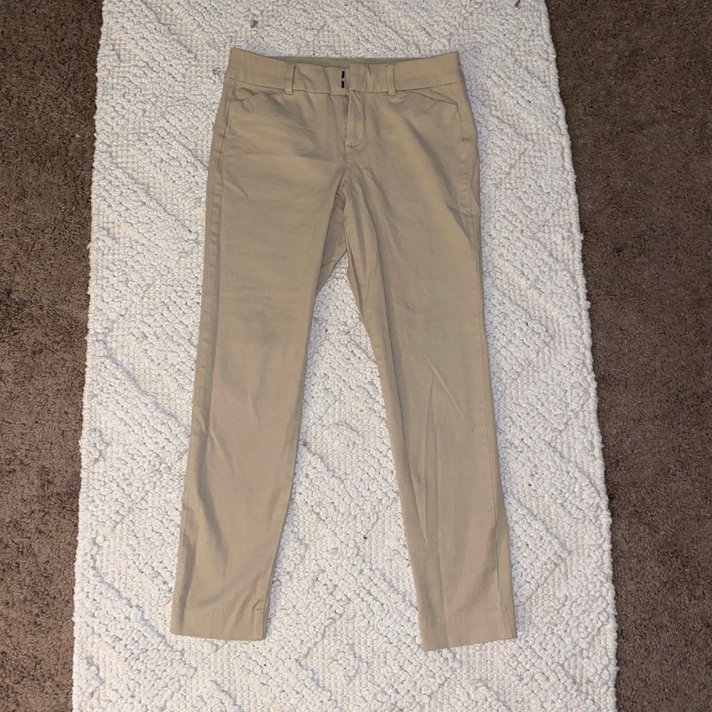 Khaki ankle pants